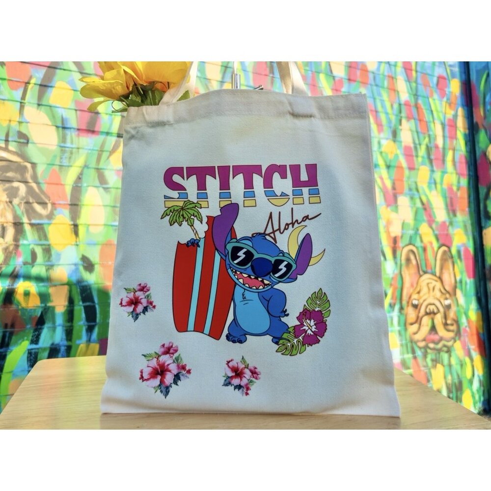 LILO ALOHA Canvas Tote Bag 14”